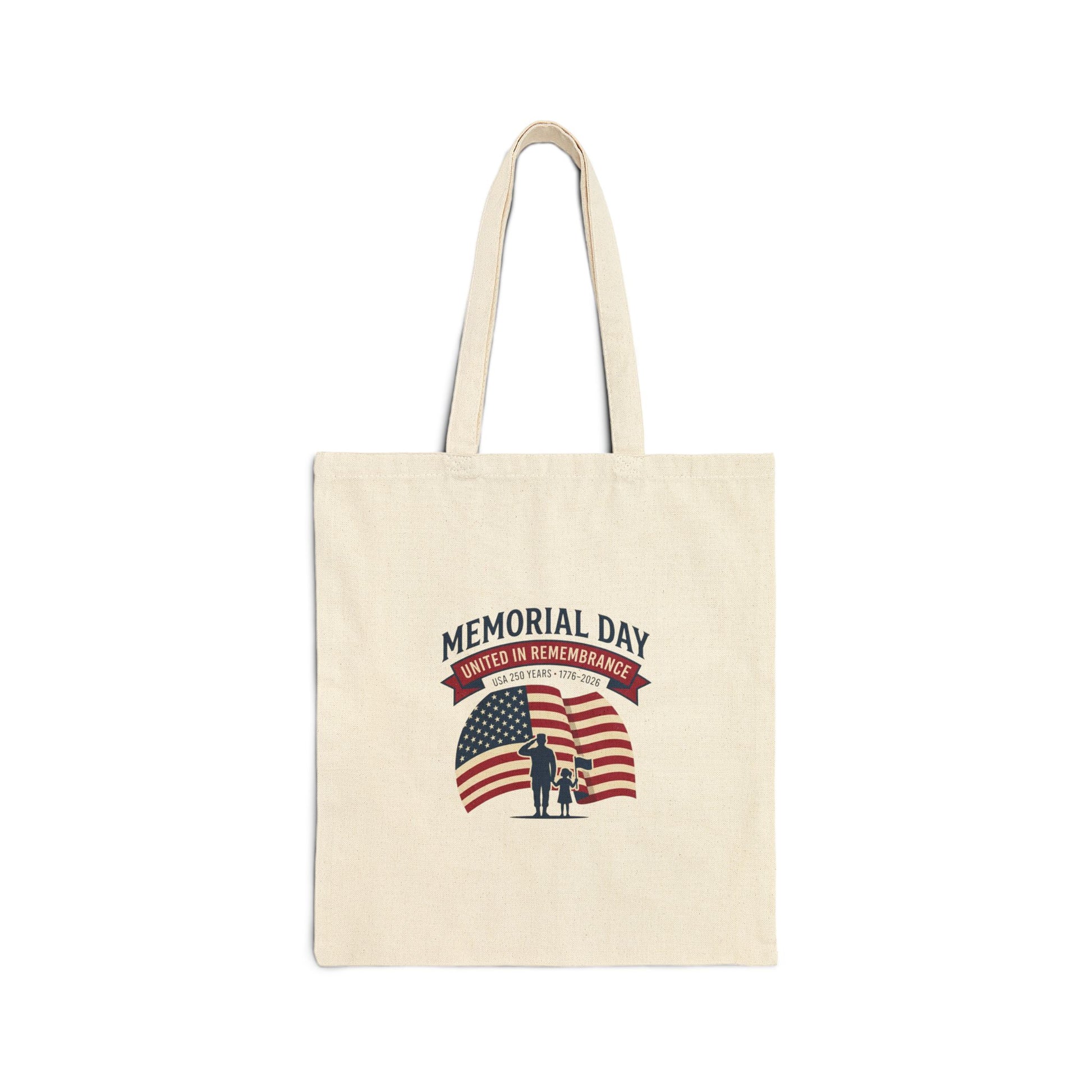 USA 250 Anniversary Canvas Tote – Vintage Flag Design - Akram