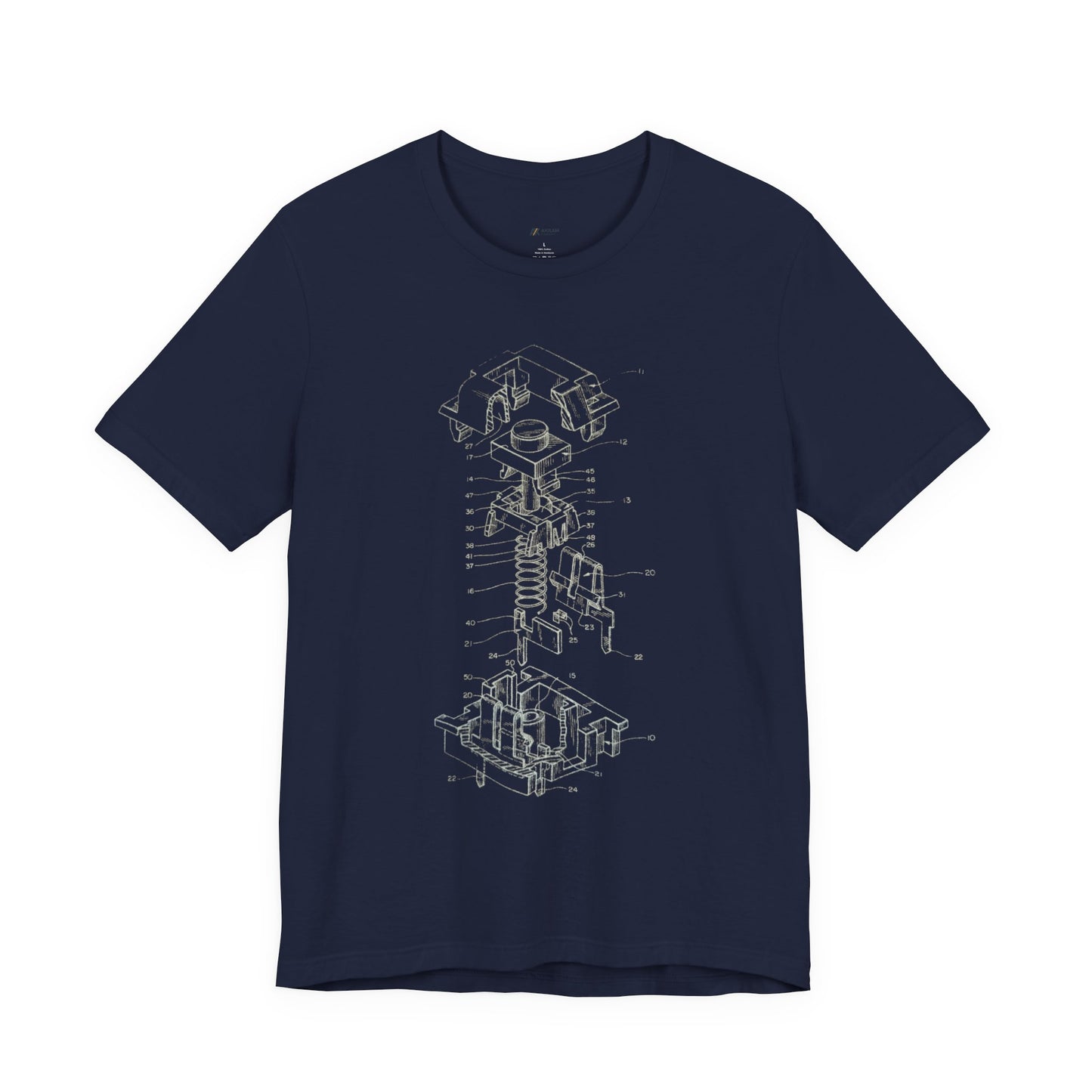 Mechanical Keyboard Switch Blueprint Tee - Akram