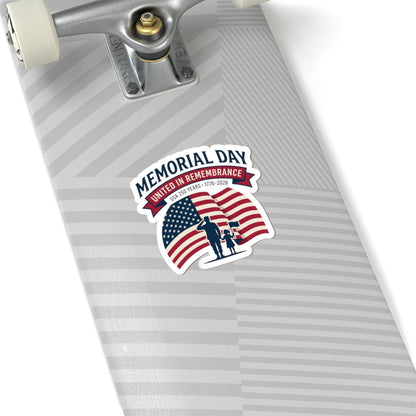 USA 250 Anniversary Vintage Sticker – Memorial Day 1776 - 2026 - Akram