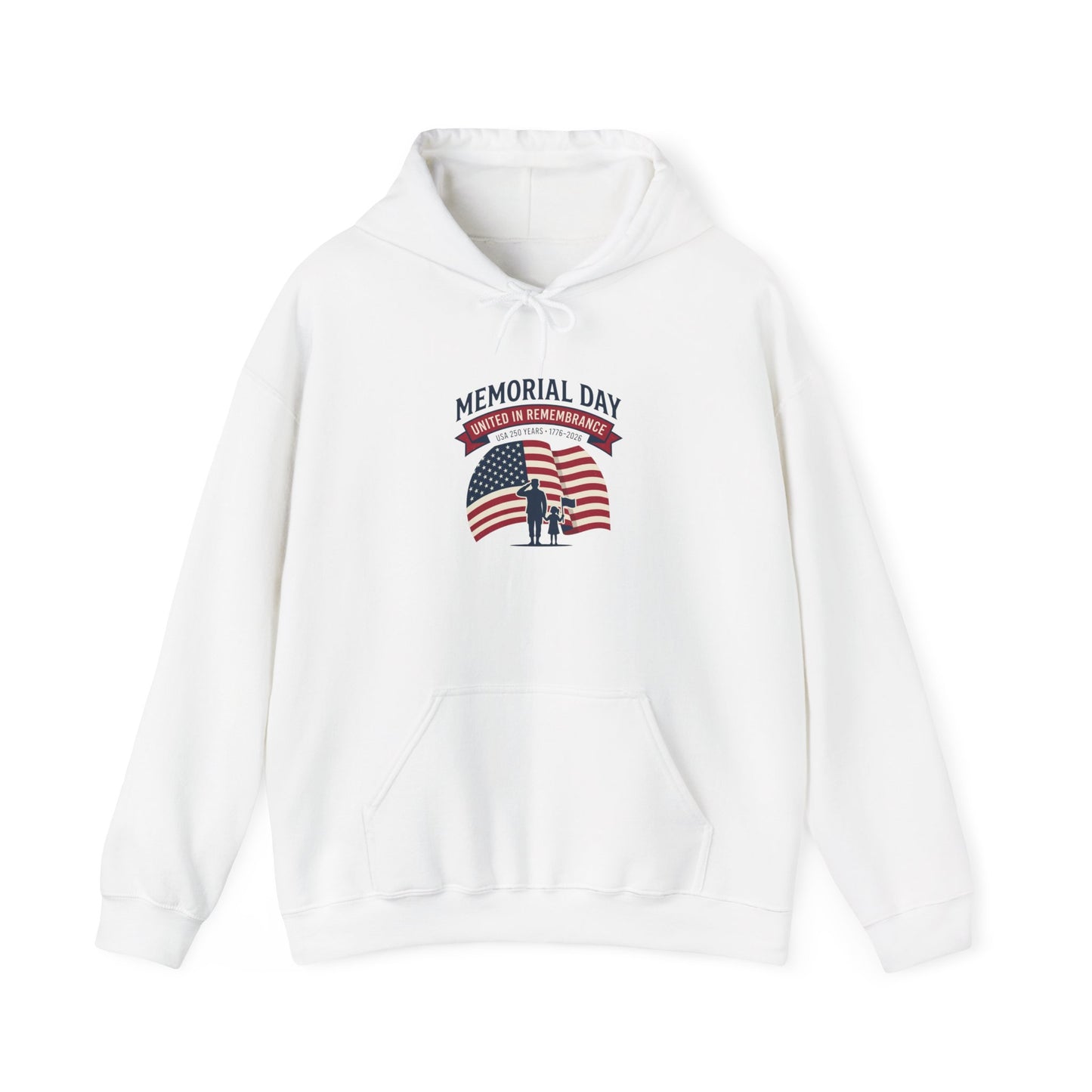 USA 250 Memorial Day Hoodie – Vintage Flag Design - Akram