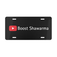 Vanity Plate - "Boost Shawarma" YouTube Style | Novelty License Plate Decor - Akram