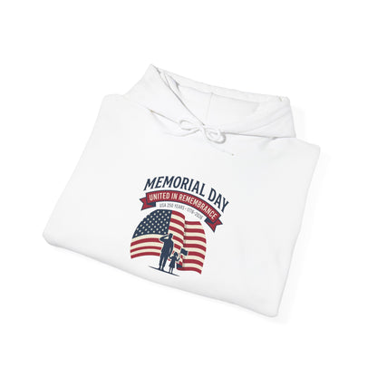 USA 250 Memorial Day Hoodie – Vintage Flag Design - Akram
