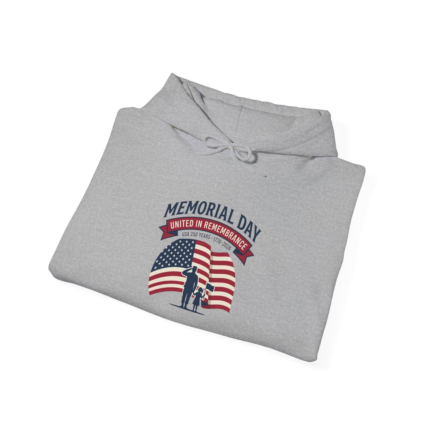 USA 250 Memorial Day Hoodie – Vintage Flag Design - Akram