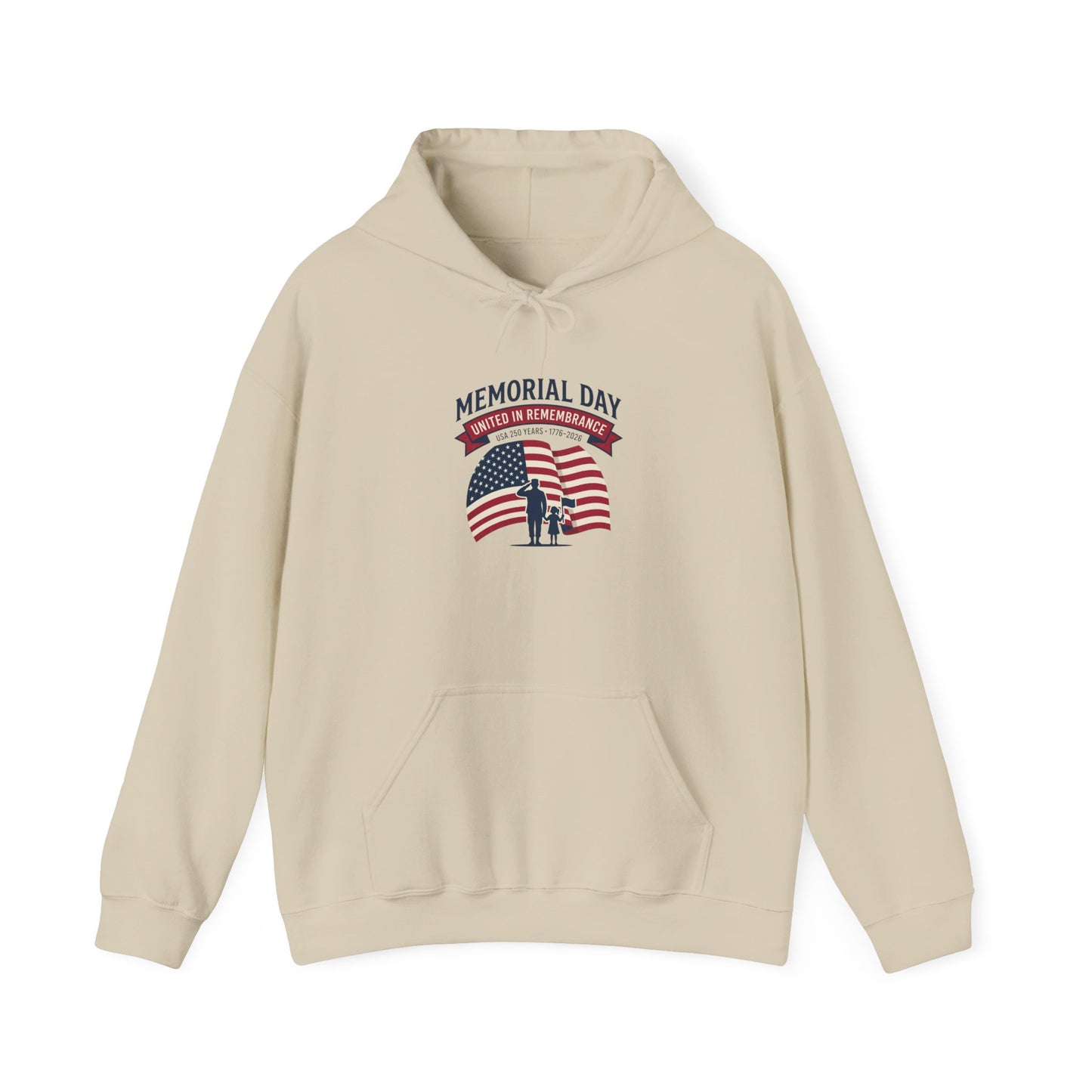 USA 250 Memorial Day Hoodie – Vintage Flag Design - Akram